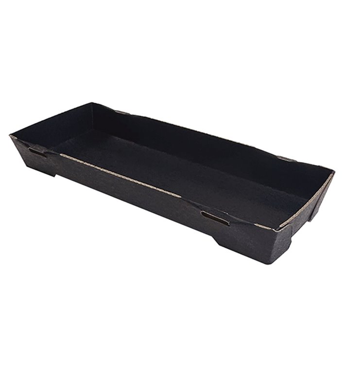 Black Cardboard Sushi Tray 22x9cm (600 Units)