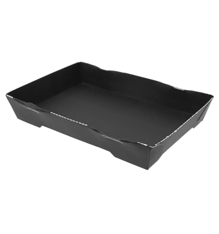 Black Cardboard Sushi Tray 16,5x11,5cm (600 Units)