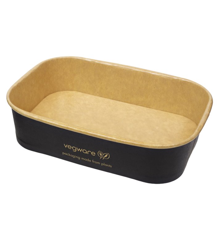 Black Rectangular Container 500 ml 17,3x12,1x4,3cm (300 Units)