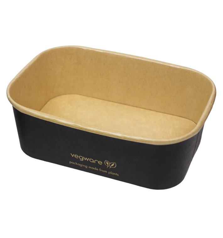Black Rectangular Container 750 ml 17,3x12,1x5,7cm (50 Units)