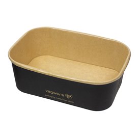 Black Rectangular Container 750 ml 17,3x12,1x5,7cm (300 Units)