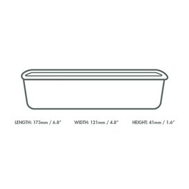 Black Rectangular Container 500 ml 17,3x12,1x4,3cm (50 Units)