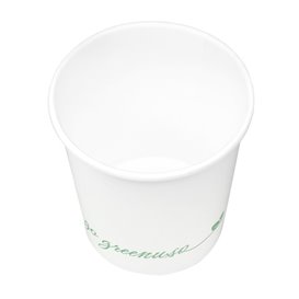 White "Go Green" Paper Cup 4Oz/120ml Ø6,2cm (1.000 Units)