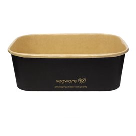 Black Rectangular Container 750 ml 17,3x12,1x5,7cm (50 Units)