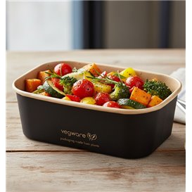 Black Rectangular Container 750 ml 17,3x12,1x5,7cm (50 Units)