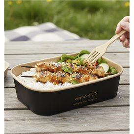 Black Rectangular Container 500 ml 17,3x12,1x4,3cm (300 Units)