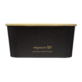 Black Rectangular Container 1000 ml 17,3x12,1x7,1cm (300 Units)