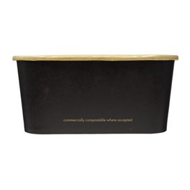 Black Rectangular Container 1000 ml 17,3x12,1x7,1cm (300 Units)