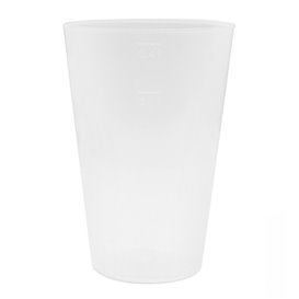 Reusable Durable Beer Glas PP 450ml (75 Units)
