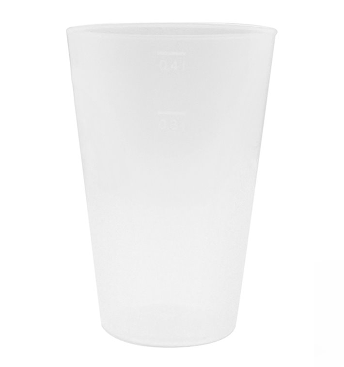Reusable Durable Beer Glas PP 450ml (75 Units)