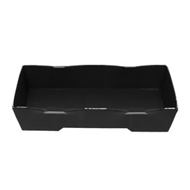 Black Cardboard Sushi Tray 12x6,2cm (600 Units)