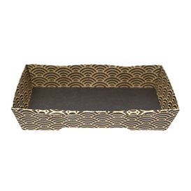 ''Waves'' Cardboard Sushi Tray 12x6,2cm (600 Units)
