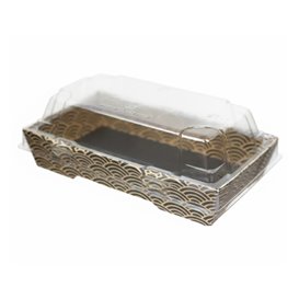 Plastic Lid for Sushi Container rPET 12x6,2cm (600 Units)