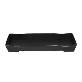 Black Cardboard Sushi Tray 22x9cm (400 Units)