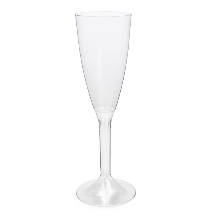 Reusable PS Champagne Flute Clear Foot 120ml 2-P (10 Units)