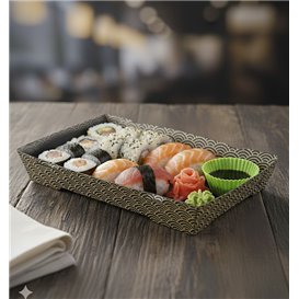 ''Waves'' Cardboard Container Sushi 16,5x11,5cm (400 Units)