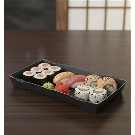 Black Cardboard Container Sushi 21,5x13,5cm (400 Units)