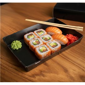 Black Cardboard Sushi Container 23,5x16cm (200 Units)
