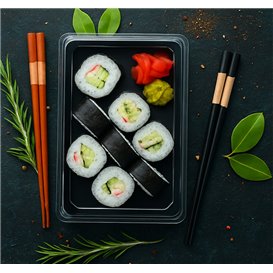 Lid for rPET Sushi Container 26x19cm (200 Units)