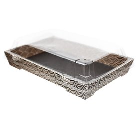 Plastic Lid for Sushi Container rPET 18,5x12,5cm (50 Units)