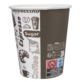 Cardboard Cup ''Coffee Time'' 8Oz/240ml Ø8,0cm (1.000 Units)
