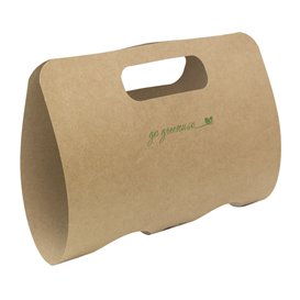 Paper Kraft Cup Carrier with Handle 23,9x18cm Ø8,0cm (50 Units) 
