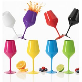 Reusable Durable Glass Wine Tritan Dark Blue 470ml (1 Unit)