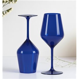 Reusable Durable Glass Wine Tritan Dark Blue 470ml (6 Unit)