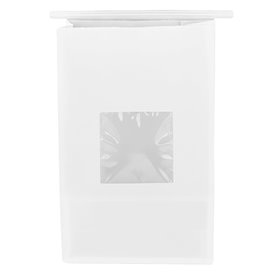 SOS Bag with Tin Tie and Window White 15+7x23cm (1000 Uds)