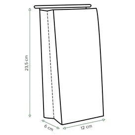 SOS Kraft Bag with Closure 12+6x23,5cm (1000 Uds)