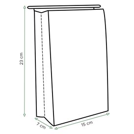 SOS Paper Bag and BOPP Display Window with Tin Tie 15+7x23cm (50 Uds)