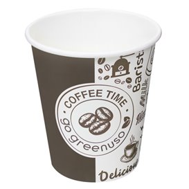 Cardboard Cup ''Coffee Time'' 8Oz/240ml Ø8,0cm (1000 Units)
