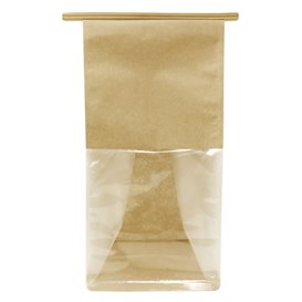 SOS Paper Bag and BOPP Display Window with Tin Tie 12+6x23,5cm (50 Uds)