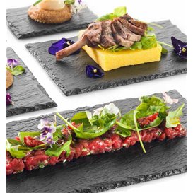 Plastic Tasting Platter Synthetic Slate PS 30x15,8cm (10 Units)