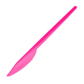 Plastic Knife PS Fuchsia 16,5 cm (15 Units) 
