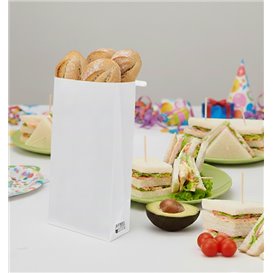 SOS White Bag with Closure 12+6x23,5cm (1000 Uds)