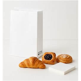 SOS White Bag with Closure 15+7x23cm (50 Uds)