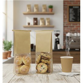 SOS Paper Bag and BOPP Display Window with Tin Tie 9+6x26cm (1000 Uds)