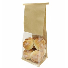 SOS Paper Bag and BOPP Display Window with Tin Tie 9+6x26cm (1000 Uds)