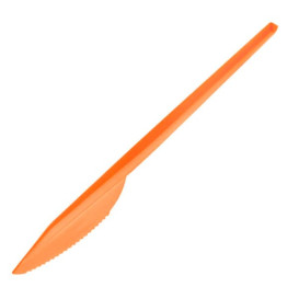 Plastic Knife PS Orange 16,5 cm (15 Units) 