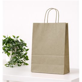 Paper Bag with Handles Kraft 115g/m² 24+11x32cm (250 Units) 