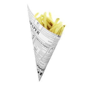 Paper Food Cone Grease-Proof "Times" 29,5cm 250g (1600 Units)