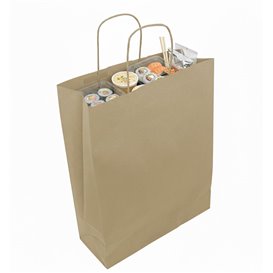 Paper Bag with Handles Kraft 115g/m² 35+16x44cm (25 Units)