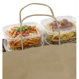 Paper Bag with Handles Kraft Brown 115g/m² 42+16x49cm (200 Units)