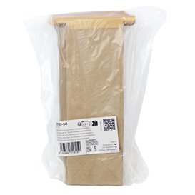 SOS Bag with Tin Tie and Window Kraft 9+6x26cm (1000 Uds)