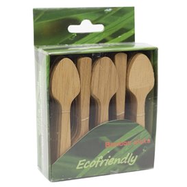 Appetizer Spoons for Catering Bamboo 9 cm (100 Units)