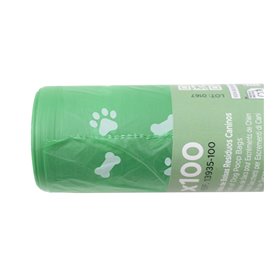 Roll of Bags for Dog Waste 100% Biodegradable 18x26cm (100 Units)