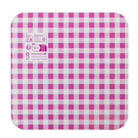 Paper Tray Waffles Pink 13,5x10cm (100 Units)  