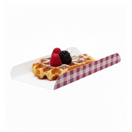 Paper Tray Waffles Pink 13,5x10cm (1500 Units)