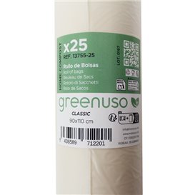 Roll of "Classic" 100% Bio-Compostable Bags 90x110cm 22,5µ (25 Units)